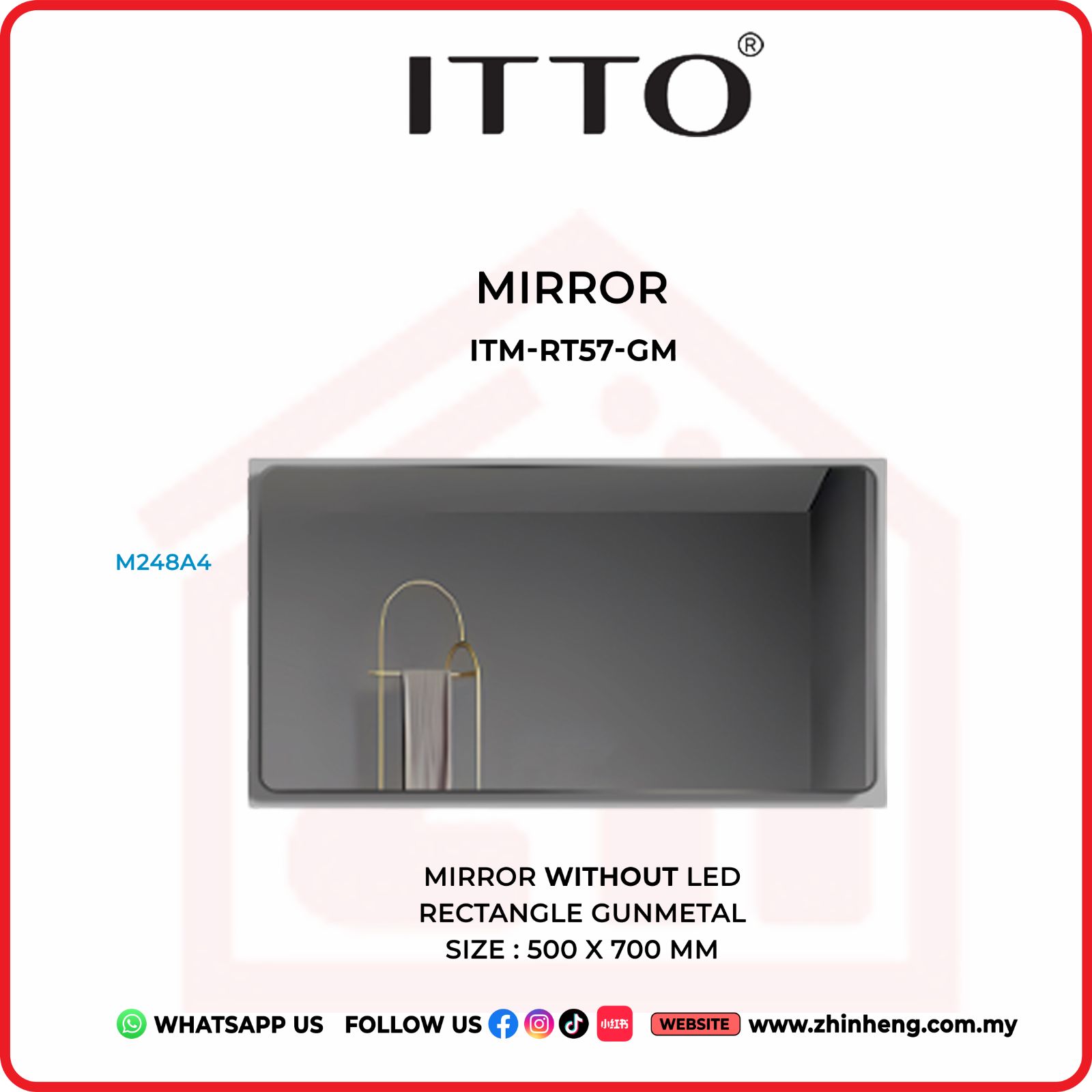 ​​​​​​​ITTO MIRROR WITHOUT LED ITM-RT57-GM