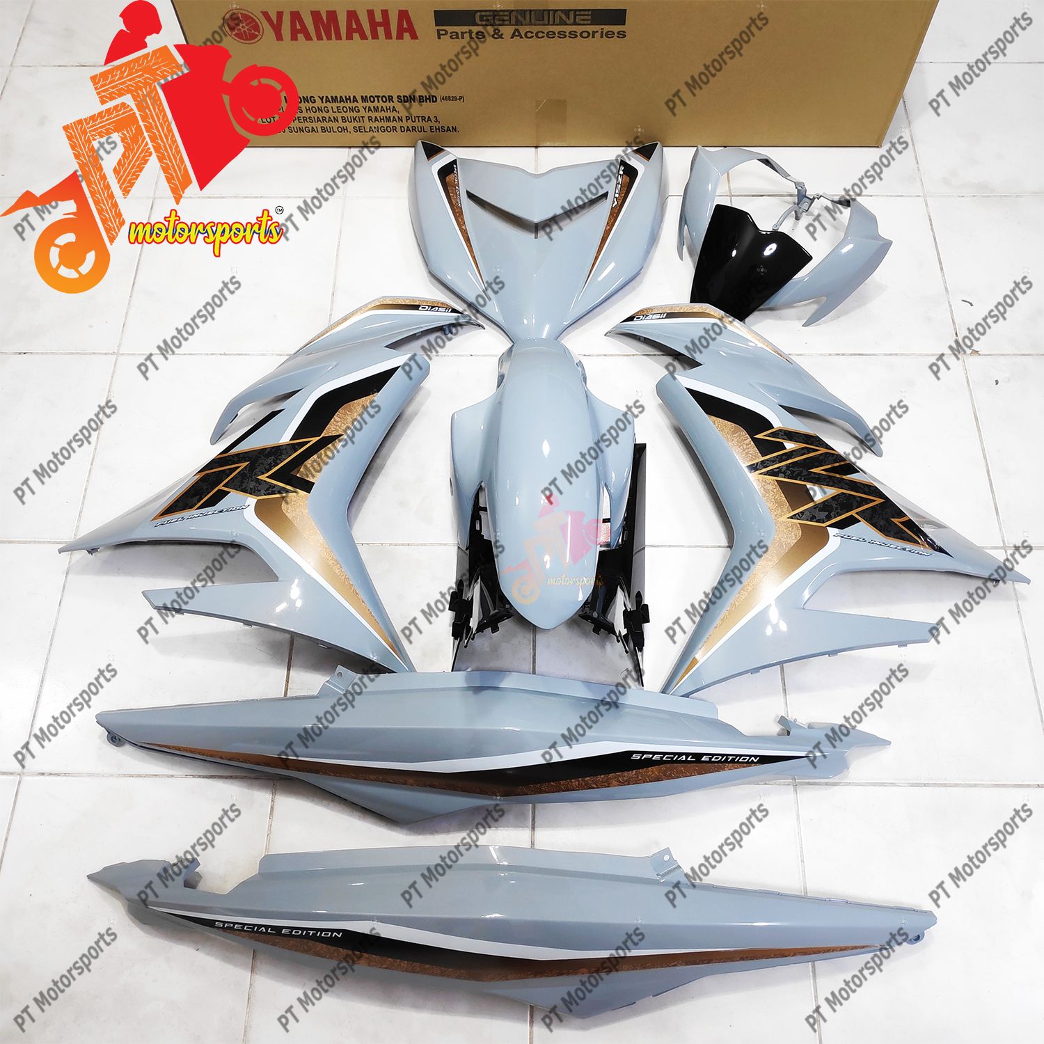Y15 V2 2025 HLY 100% Original + Stripe HLY BNC2 Cover Set Body set Nardo Grey Gold coklat Siap Tampal Special Edition