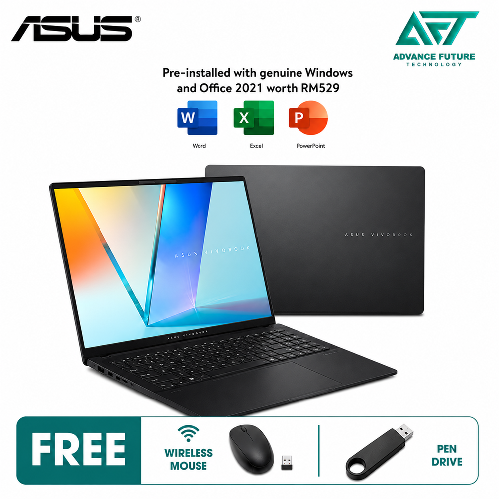 Asus VivoBook S 16 OLED M5606U-AMX068WS 16" 3.2K Laptop Neutral Black ( AMD Ryzen 7 8845HS, 16GB, 512GB SSD, ATI, W11, H&S 2021 )