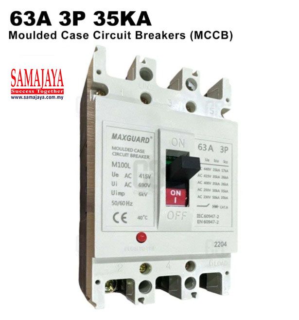Maxguard 63A 3 Pole 35kA MCCB