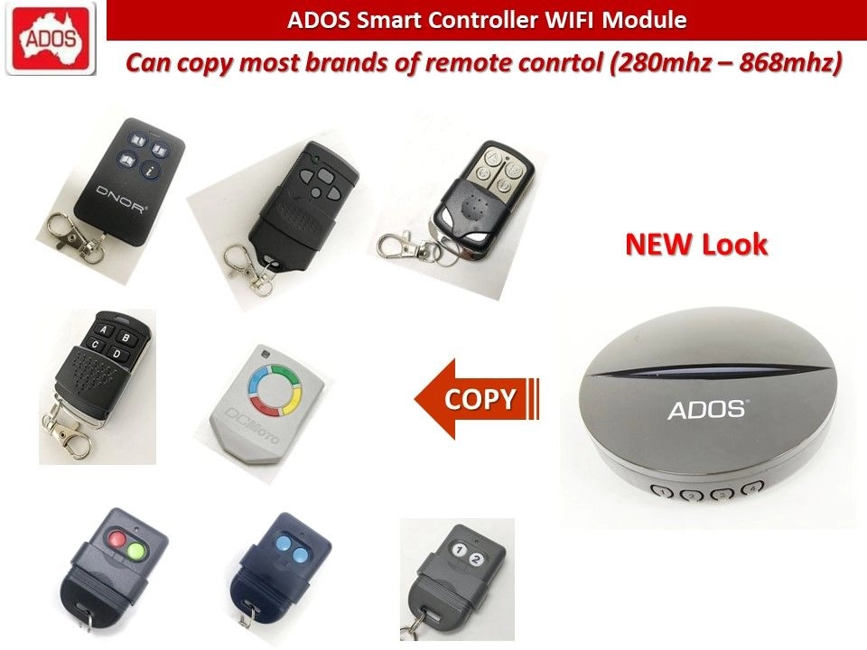 ADOS Smart Controller WIFI Module - Suitable for Most Remote Controls for Autogate Motor / Alarm / Door access System