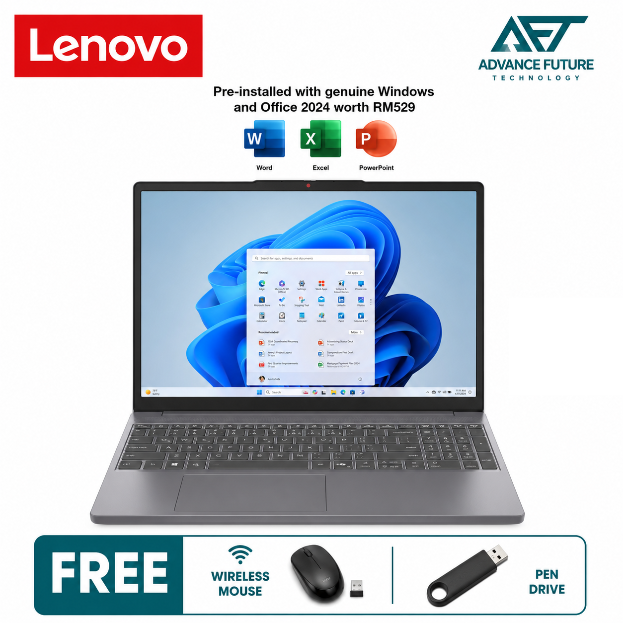 Lenovo IdeaPad Slim 3 15IRH10 83K100CMMJ 15.3" WUXGA Laptop Luna Grey ( Intel Core i5 13420H ,16GB, 512GB SSD, Intel, W11, H&S 2024&M365 )