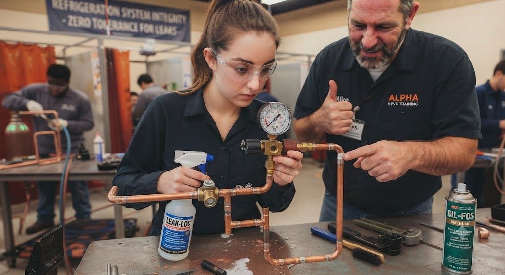 refrigeration copper pipe brazing without leaks