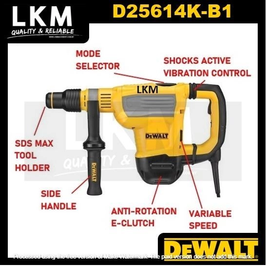 DEWALT D25614K-B1 45MM SDS-MAX HAMMER Seremban, Negeri Sembilan (NS),  Malaysia Supplier, Suppliers, Supply, Supplies | LKM Machinery & Trading