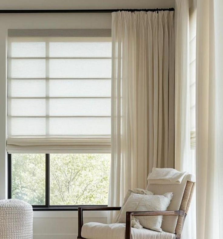 Roman Shades Blinds Premium untuk Rumah Moden di Kuala Lumpur, Selangor & Klang Valley