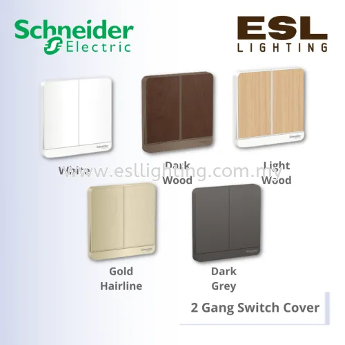 SCHNEIDER AvatarOn 2 Gang Switch Cover - E8332_WE_G11 E8332_WD_G11 E8332_LW_G11 E8332_GH_G11 E8332_DG_G11