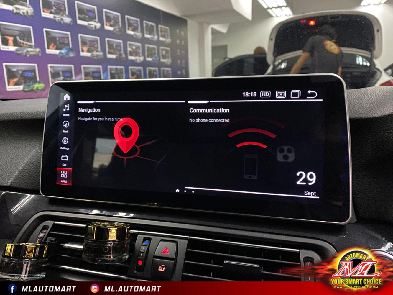 BMW 5 Series F10 Android Monitor (12.3")