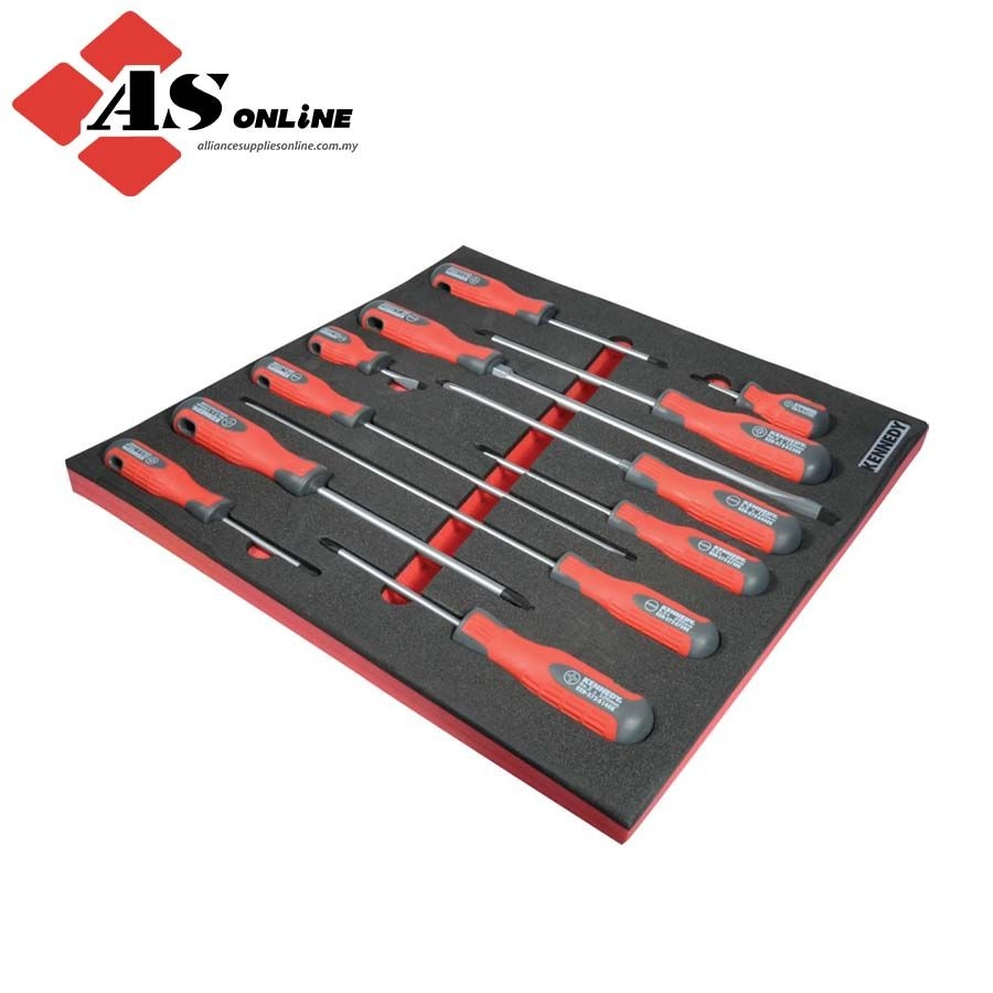 KENNEDY 12 Piece Pro-Torq Screwdriver Set in 2/3 Width Foam Inlay for Tool Chests / Model: KEN5950145K