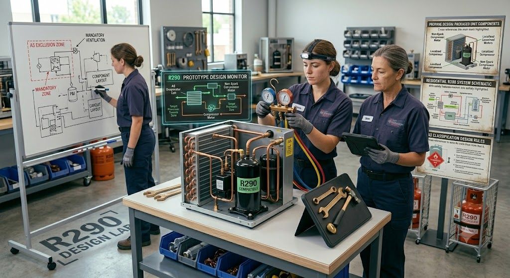 propane refrigerant HVAC system design