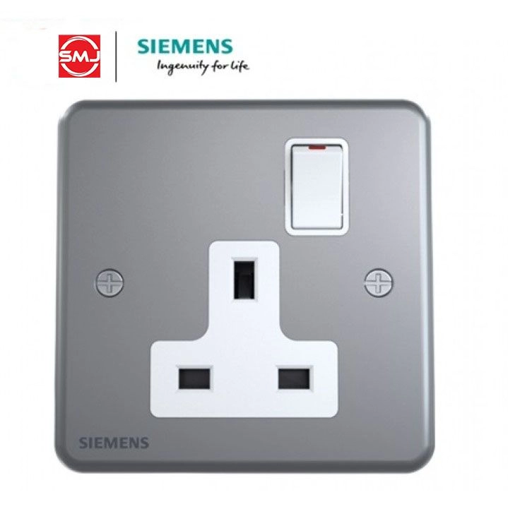 Siemens 13A 1 Gang Metalclad Switch Socket Outlet