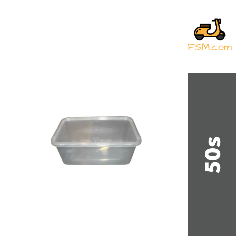 BBB 1000A Microwavable  Rectangular Container With Lids (250's)