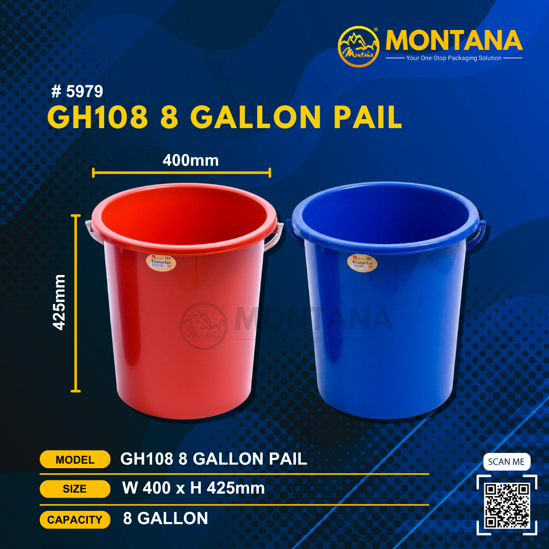 (5979) GH108 8 GALLON PAIL