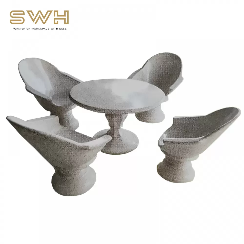 Outdoor Cement Marble Stone Table and Chair Set | Meja Batu Kerusi | Outdoor Stone Furniture