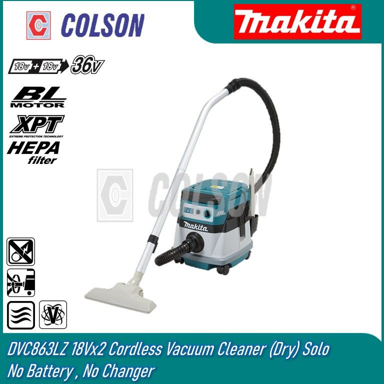 MAKITA DVC863LZ/ DVC863LRT2 18Vx2 Cordless Vacuum Cleaner (Dry) Solo / Set