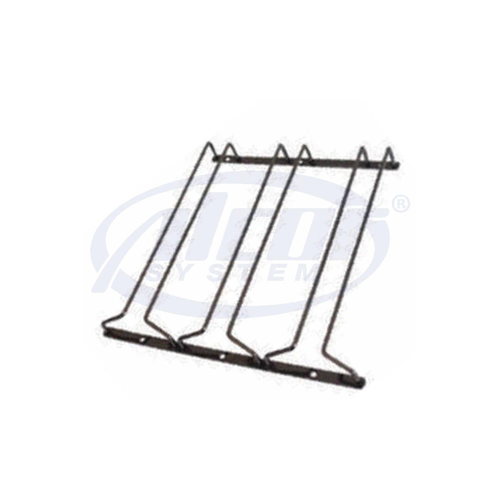 3 Row Glass Holder #GHB-W340-03-BL
