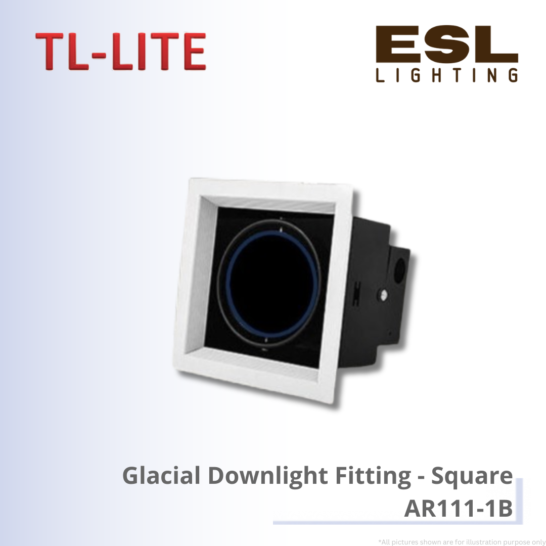 TL-LITE Glacial Downlight Fitting (Square) - AR111-1B