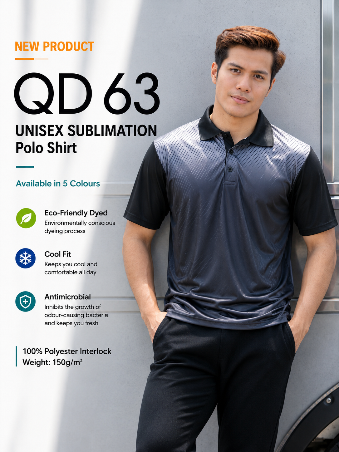 Microfibre Polo Shirt - QD63