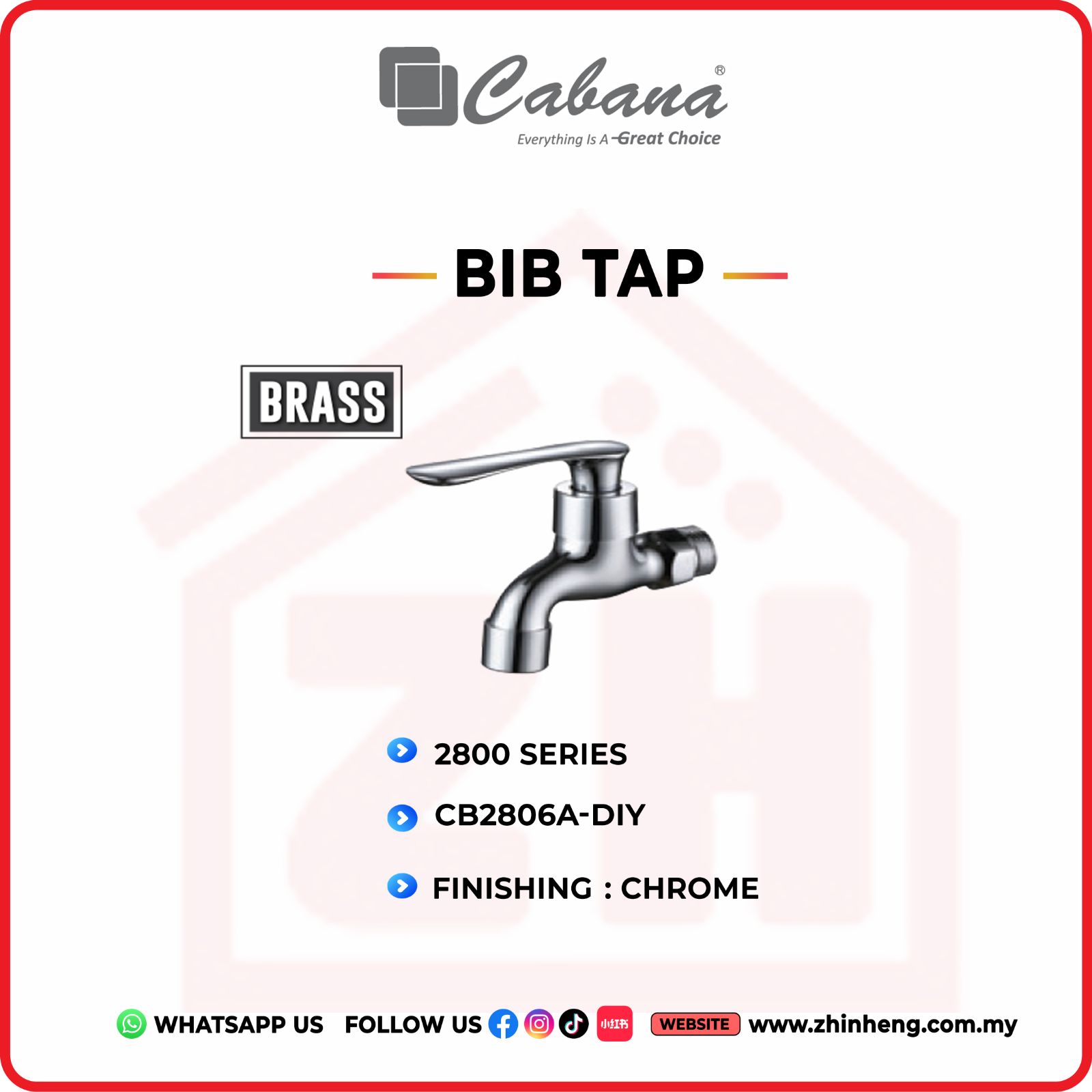 CABANA BIB TAP  CB2806A-DIY