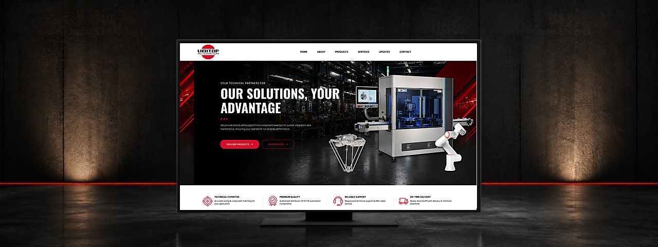 Unitop Automation Industrial Automation Website Design Case Study in Penang