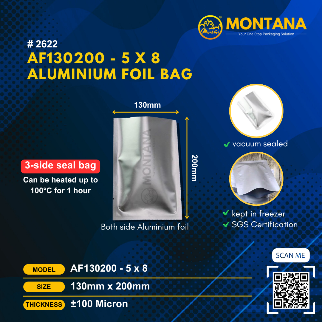 (2622) AF130200 - 5 x 8 ALUMINIUM FOIL BAG