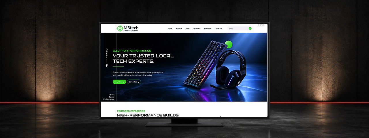 M3TECH COMPUTER Retail and IT Support Website Case Study in Johor Bahru