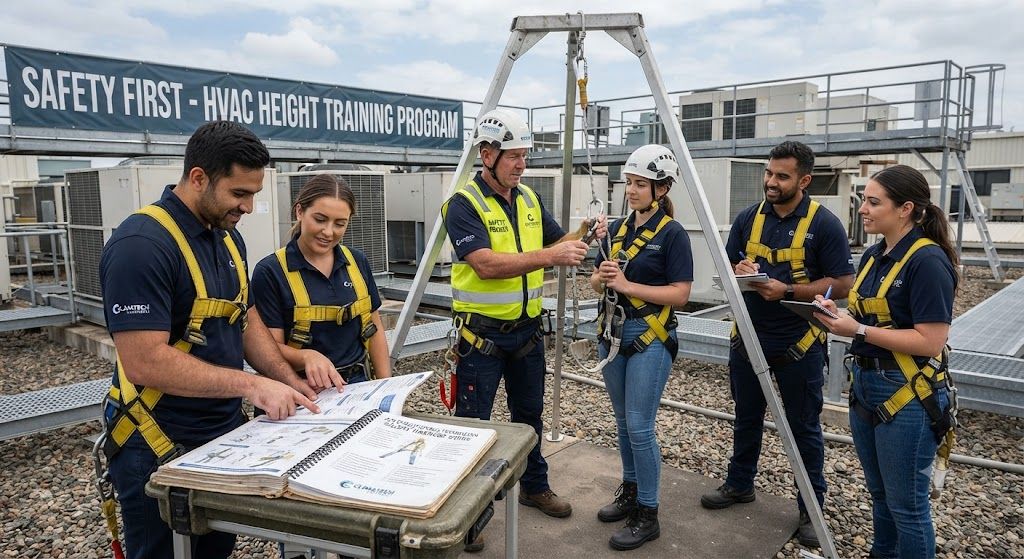 air conditioning technician safety harness guide