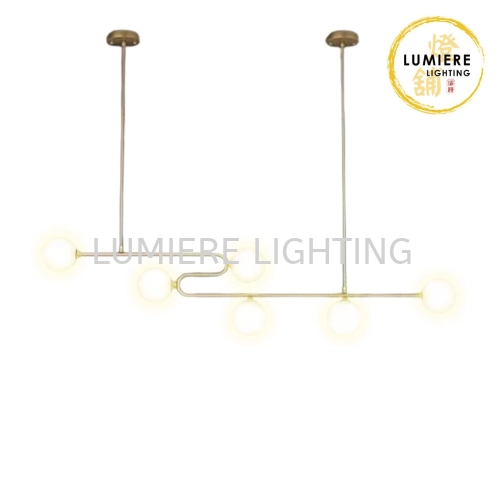 Gold Globe Long Pendant Lighting