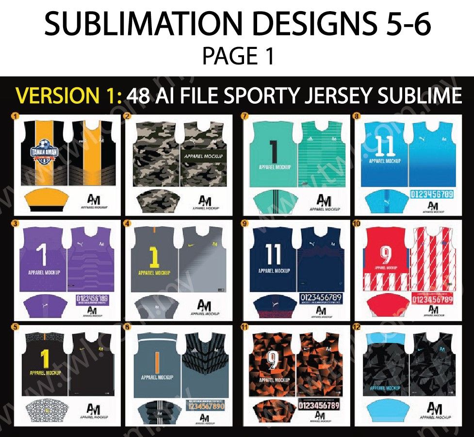 SUBLIMATION DESIGNS 5-6 [ CUSTOMADE DESIGNS ]