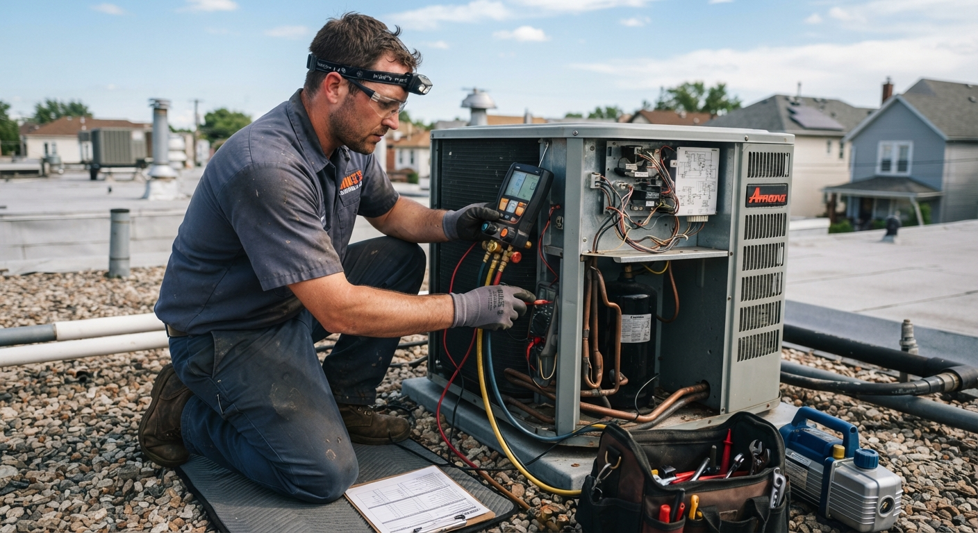 HVAC troubleshooting and servicing