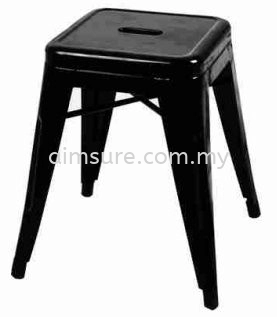 Low bar stool with powder coated steel AIM4LS