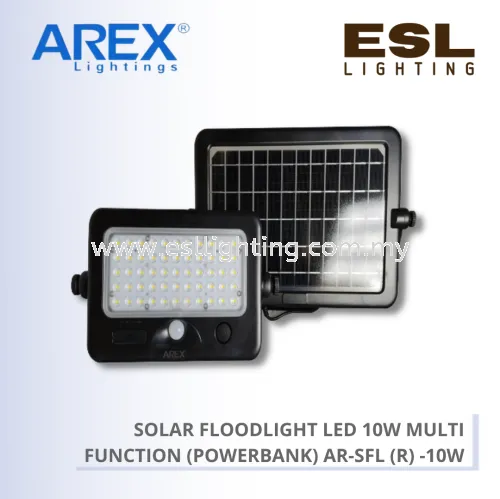 AREX SOLAR FLOODLIGHT LED BLACK MULTI FUNCTION - AR-SFL(R)-10W