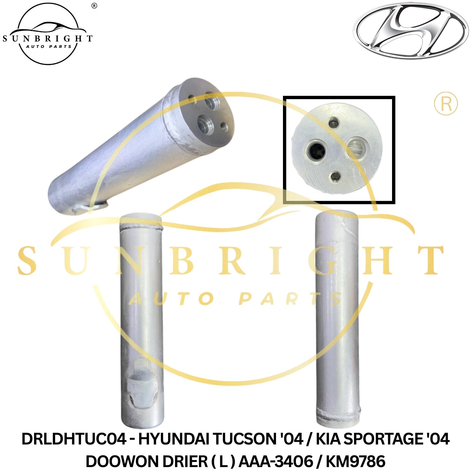 DRLDHTUC04 - HYUNDAI TUCSON '04 / KIA SPORTAGE '04 DOOWON DRIER ( L ) AAA-3406 / KM9786