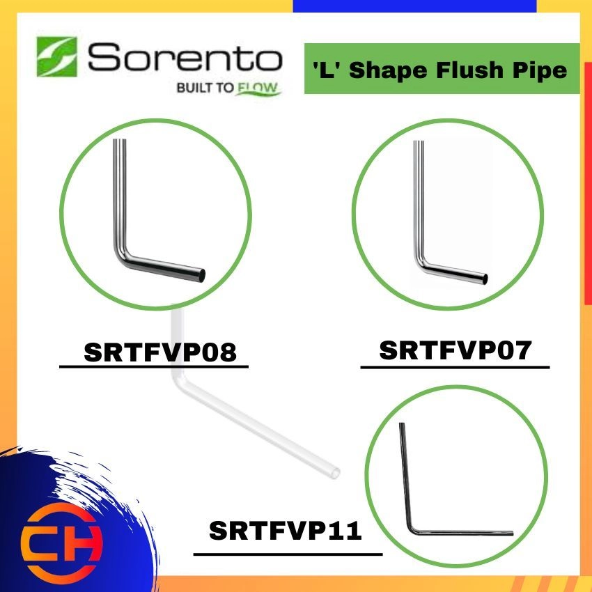 SORENTO WATER CLOSET PARTS & ACCESSORIES SRTFVP11/ SRTFVP07/ SRTFVP08  'L' Shape Flush Pipe