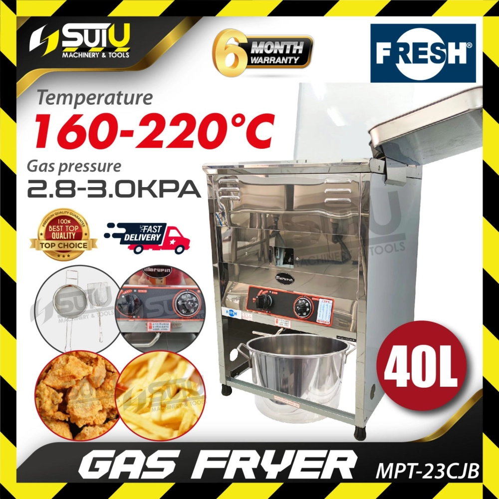 FRESH MPT-23CJB / MPT23CJB 40L LPG Gas Fryer / Deep Fryer / Mesin Penggoreng Gas 3.0kPa