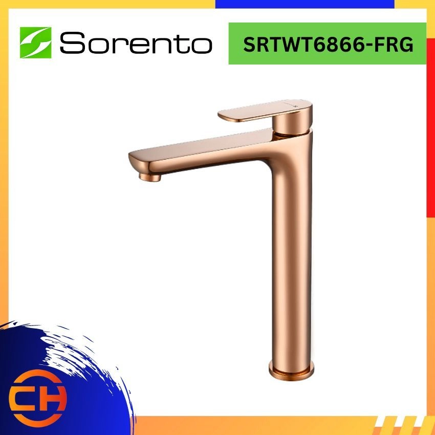 SORENTO BASIN MIXER TAP SRTWT6866-FRG High Basin Mixer Tap ( Full Rose Gold )