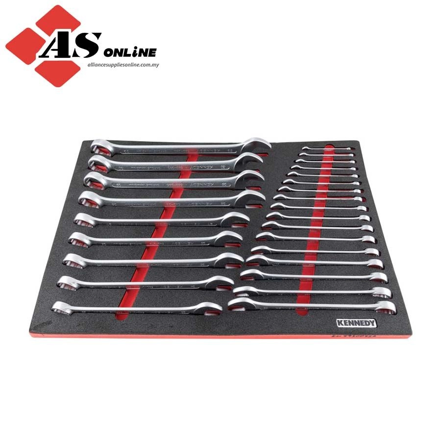 KENNEDY 26 Piece Combination Spanner Set in Full Width Foam Inlay Tool Chests / Model: KEN5950095K