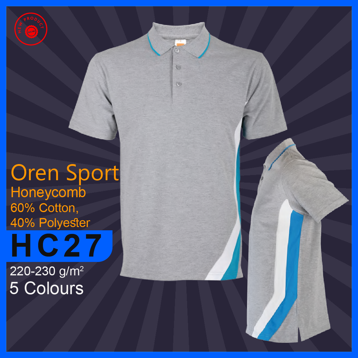 HC27 Honeycomb Polo T-Shirt