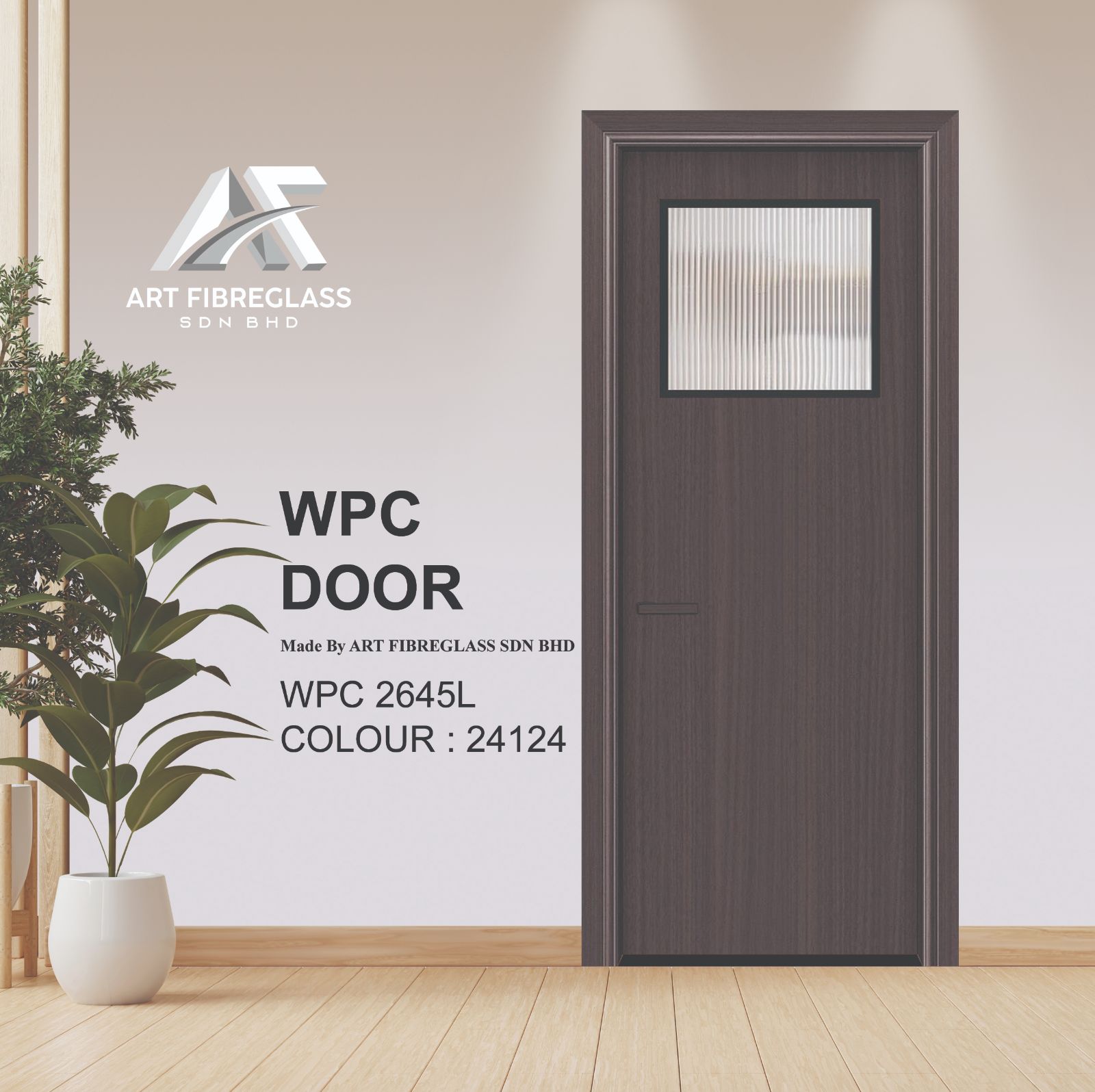 ART FIBRE WPC ALUMINIUM SWING DOOR - WPC2645L_24124