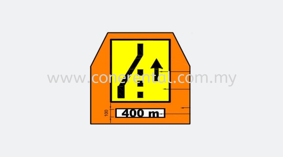 Highway LLM Advance Warning Right/Left Lane Closure Signboard A-Shape ...