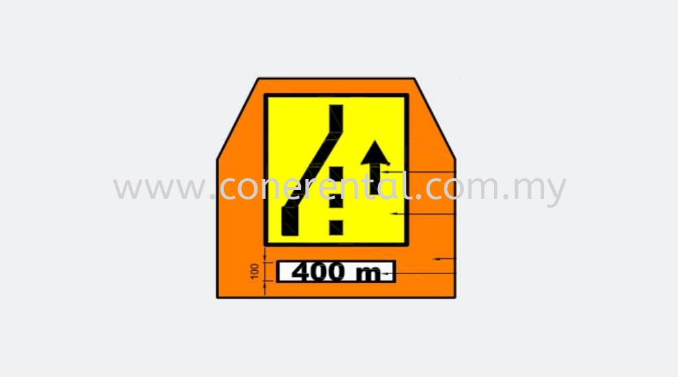 Highway LLM Advance Warning Right/Left Lane Closure Signboard A-Shape/Post For Rental