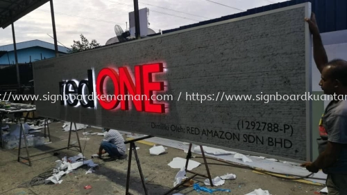 RED ONE OUTDOOR 3D BOX UP LED BACKLIT SIGNBOARD SIGNAGE AT BUKIT BESI RANTAU ABANG PULAU TENGGOL DUNGUN TERENGGANU MALAYSIA