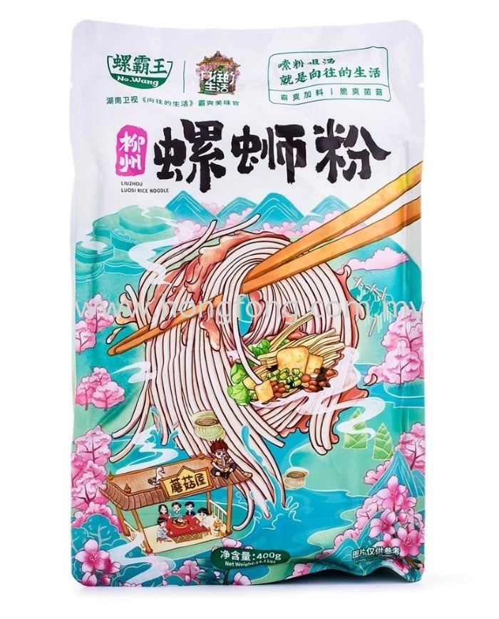 LUO BA WANG S/P INST. LUOSI RICE NOODLES-MUSHROOM FLV螺霸王 柳州 螺蛳粉 包装菌菇味(400G)