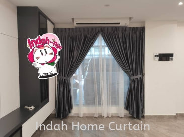 Installation Curtain in Jalan Seri Muka 36/26 Double Storey End Lot House