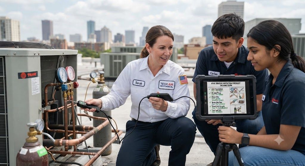 HVAC brazing inspection checklist training guide
