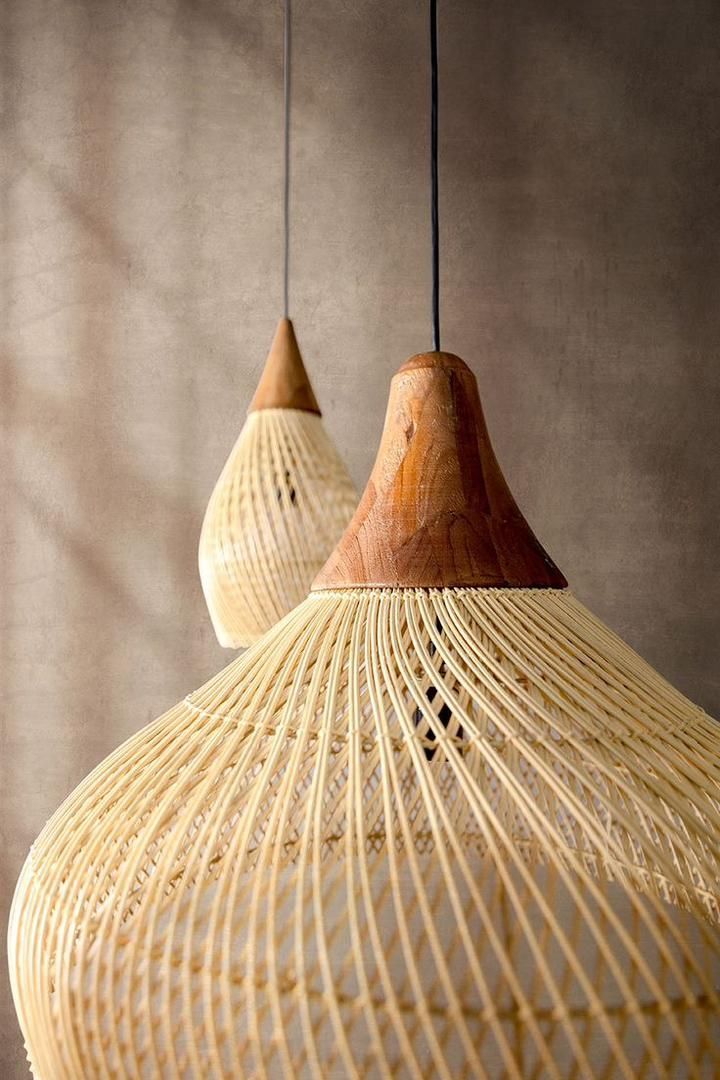 HAN 096 -  RATTAN CEILING LAMP