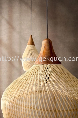 HAN 096 -  RATTAN CEILING LAMP