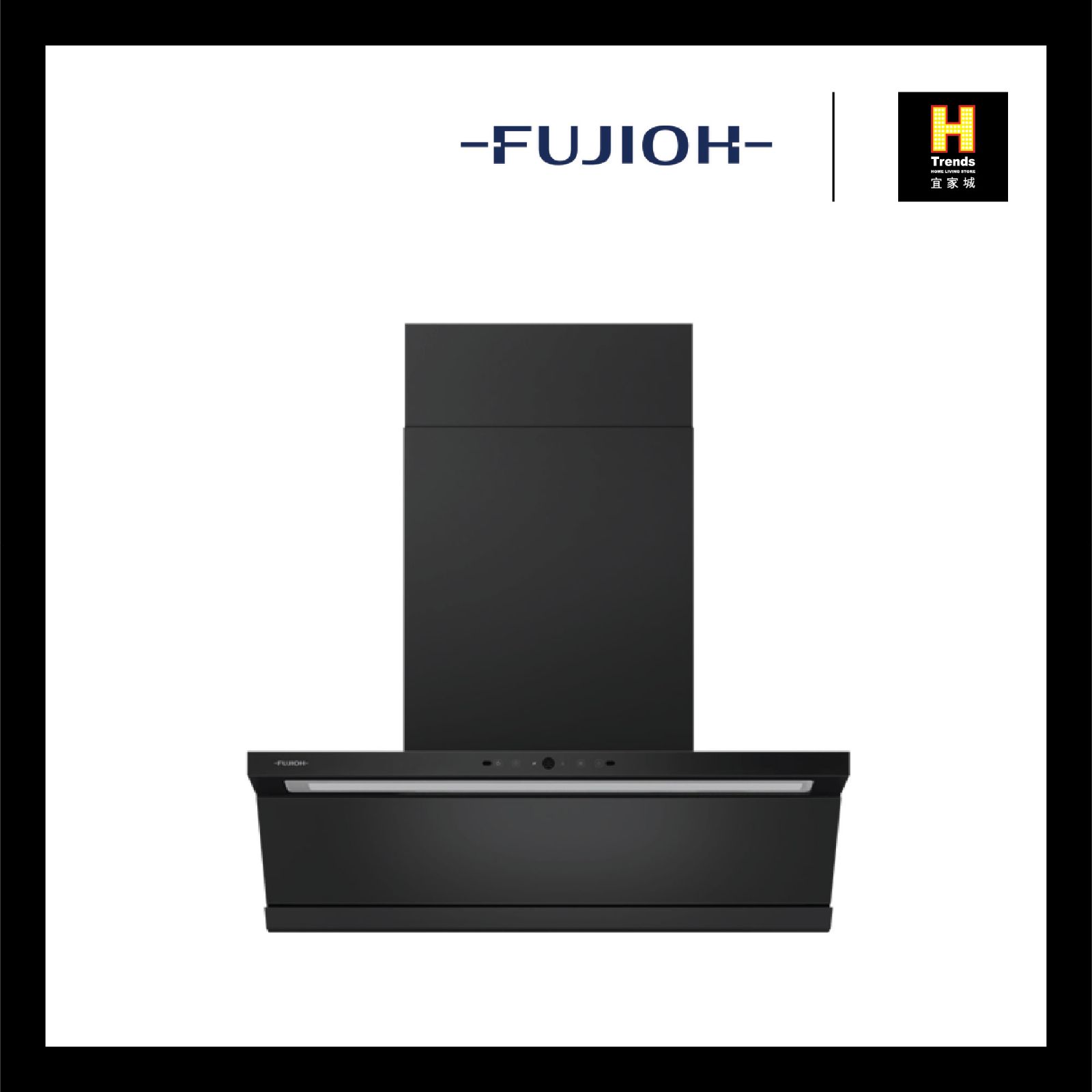 Fujioh Chimney Hood FR-SD2690V (Frosted Glass Black)