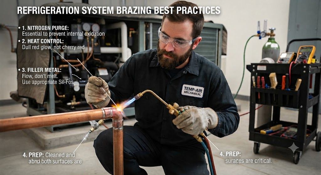 refrigeration system brazing best practices HVAC
