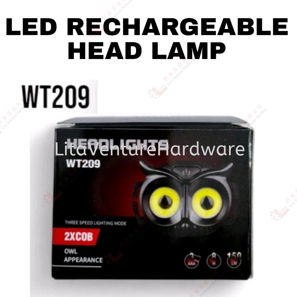 LED RECHARGEABLE HEAD LAMP - WT209