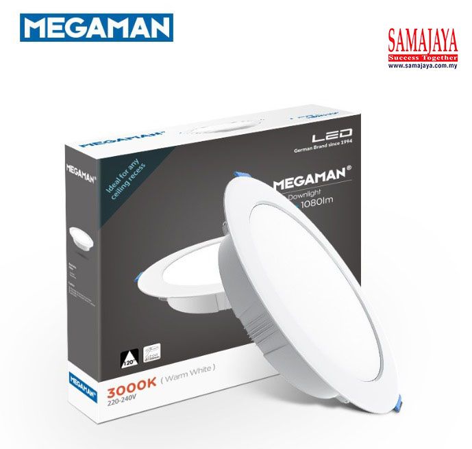 Megaman 15W 6" 3000k LED Downlight (Warm White) (Round)